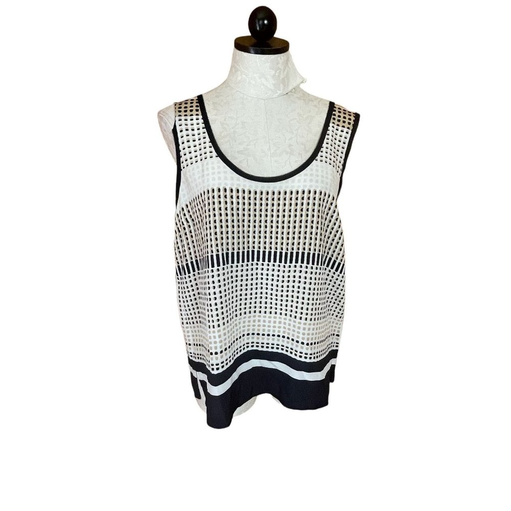 Vince Black and White Tank Top